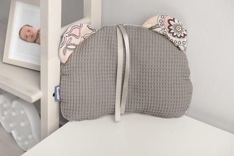 Sensillo vankúšik do kočíka wafel boho indie/šedá, šírka (cm): 30,dĺžka (cm): 30