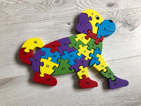 Psik s číslami a s abecedou, 