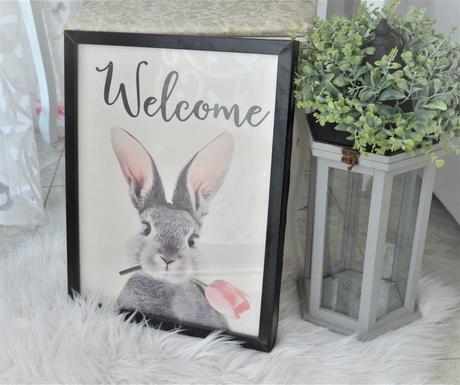 Obraz so zajkom-42,5x32,5x3cm,