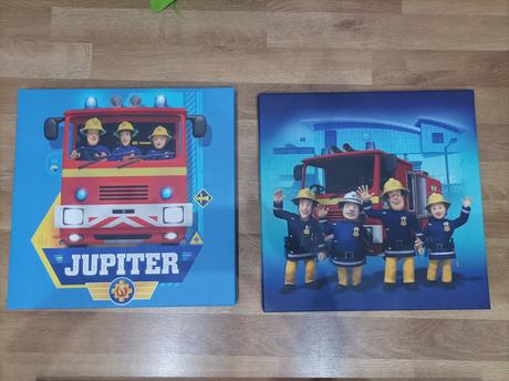 Obrazy do detskej izby požiarnik sam, 