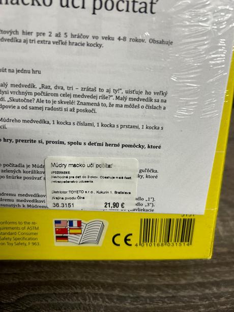 Haba mudry macko učí počítať, 