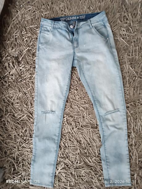 Elastické rifle, denim,m