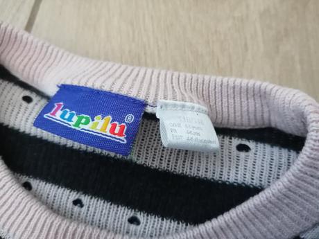 Teplejšie šaty, tunika bodkované, lupilu,110