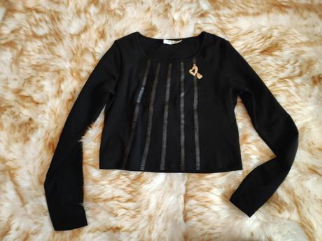 Crop top s ozdobou m.b., xl