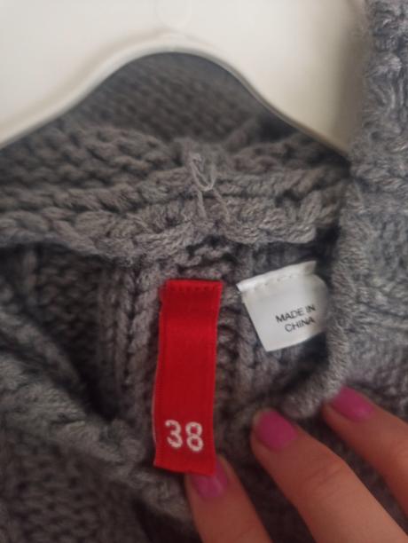 Dámsky nenosený dlhší sveter, h&m,38