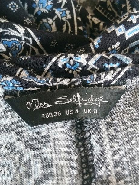 Dámsky modro čierno biely top, miss selfridge, miss selfridge,xs