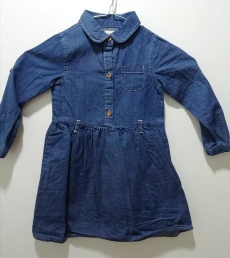 Modre rifľové šaty, primark,86