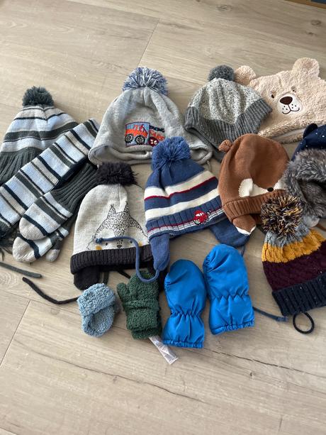 Čiapky, rukavice, suprava, nakrcnik 80-92, 80