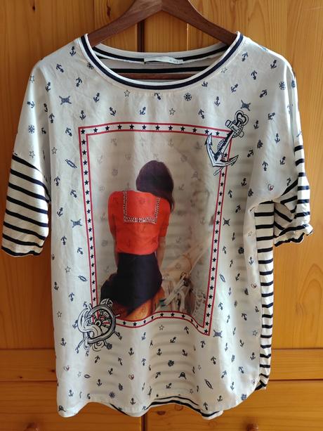 Oui jedinečné štýlové moderné tričko m/l, l