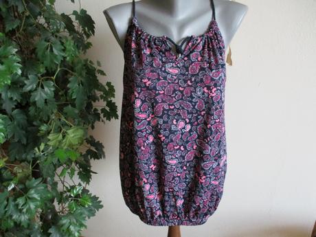 Tričko tmavomodré so šnúrkovými ramienkami, m