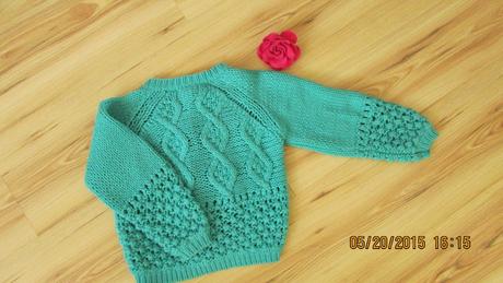 Pletený svetrík pre dievčatko, 98