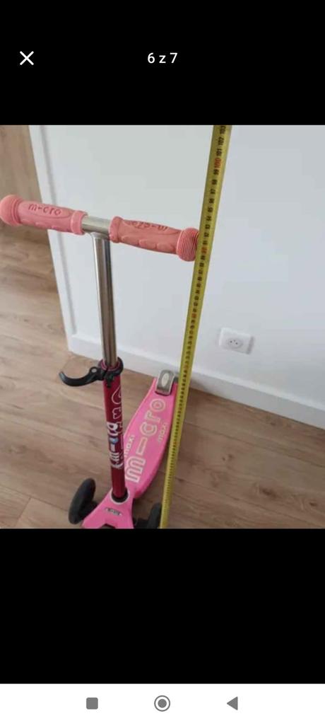 Kolobežka micro ružovej farby pre dievčatá, micro