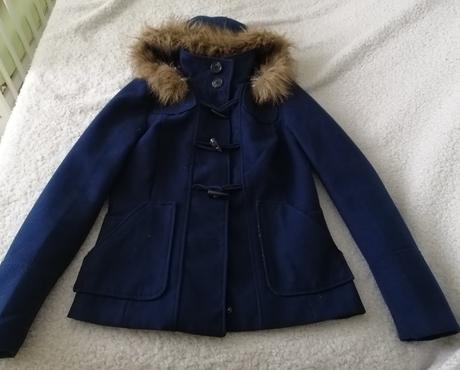 Krátky dámsky flaušový kabát, stradivarius,s