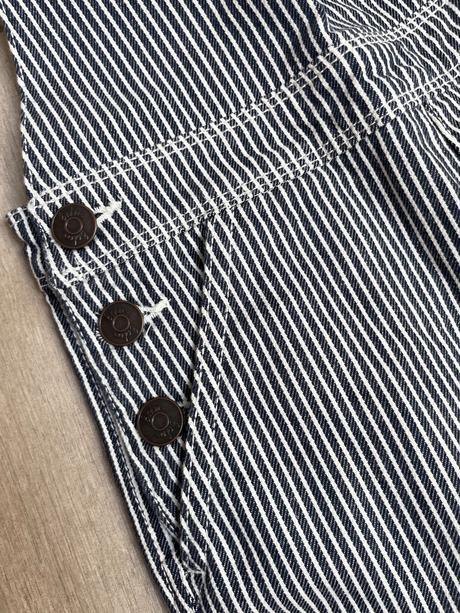 Unisex pruhované rifle na traky, mini boden,122 / 128