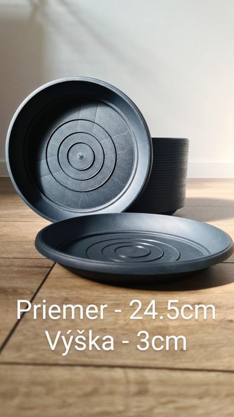 Plastová podmiska pod kvetináč terra 24.5cm, 