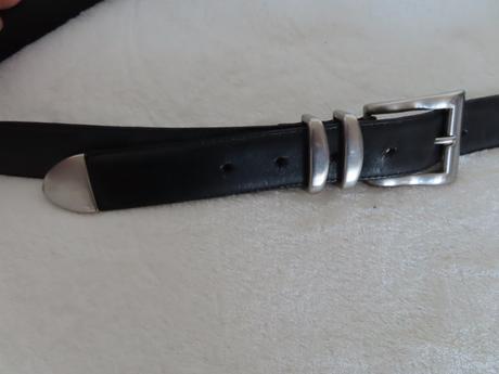 Pánsky čierny kožený opasok bree,