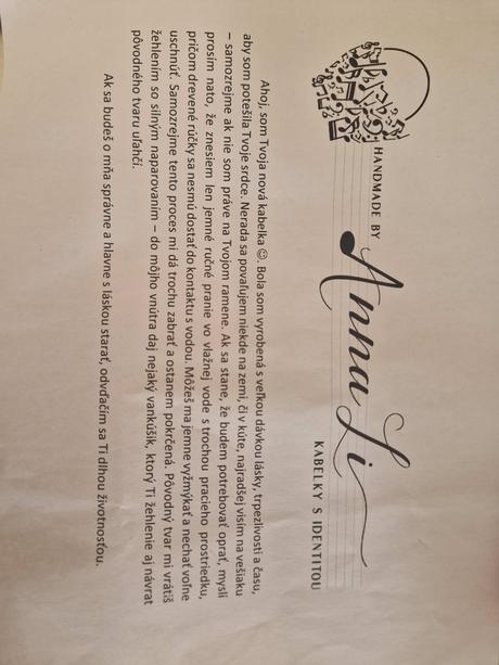 Rucne vyrábaná taška, 