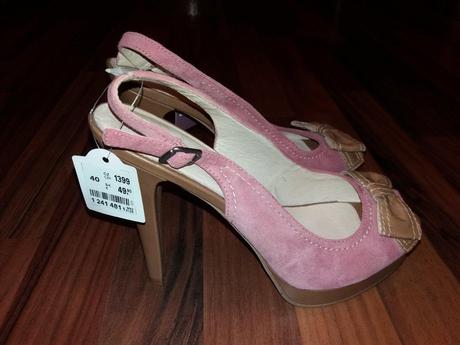 Ružové sandalky, deichmann,40