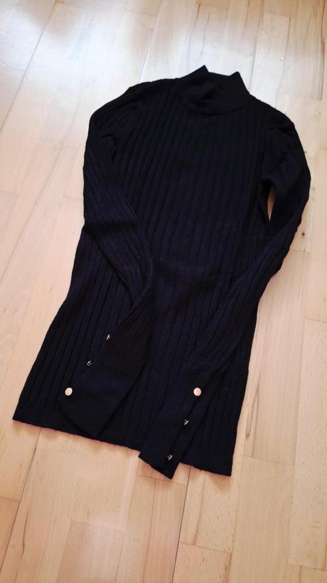 Cierny rebrovany rolak, sinsay,xs