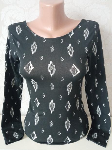 Dievčenské čierne vzorované tričko cubus (146-152), cubus,146 / 152