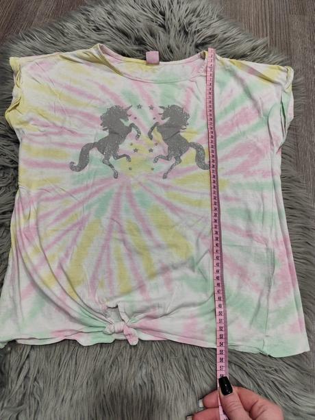 Tričko dúhové s jednorožcami veľ. 158/164, 158