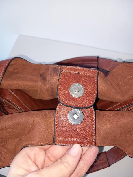 Hnedá kabelka do ruky s prídavným ramienkom, 