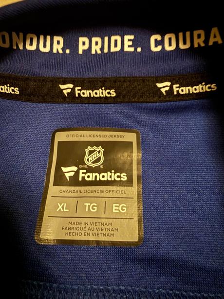 Toronto maple leaves tavares novy original dress, fanatics branded,xxl