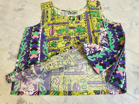 Plátenný crop top č m/l, l