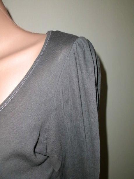 Jednoduchý sivý nátelník s balónikovými rukávmi, l