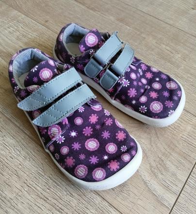 Textilné tenisky beda - violet flower, beda,30