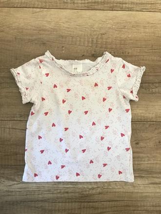 Tričko krátky rukáv pre dievča, h&m,74