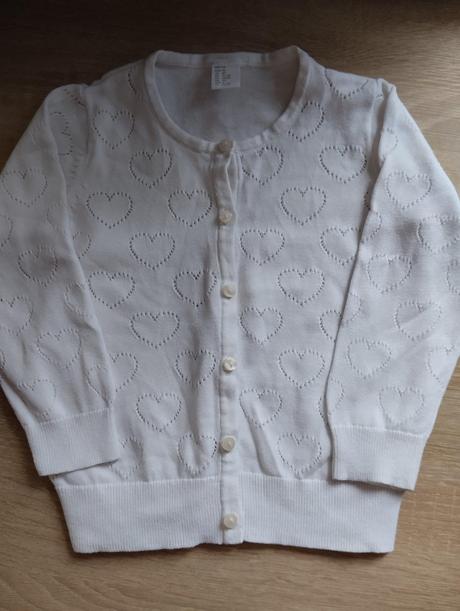 Svetrik so srdiečkami, h&m,92
