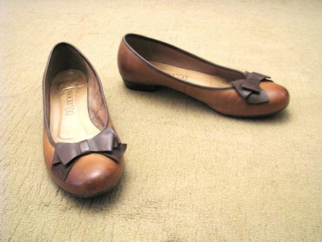 Hnedé kožené baleríny, lasocki,39