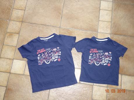 Modre tricko london, primark,104