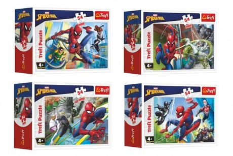 Mini puzzle spiderman - celá sada (54 ks/bal.),