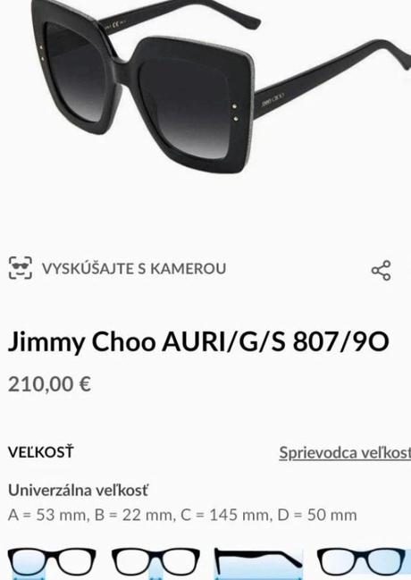 Jimmy choo okuliare orig., jimmy choo