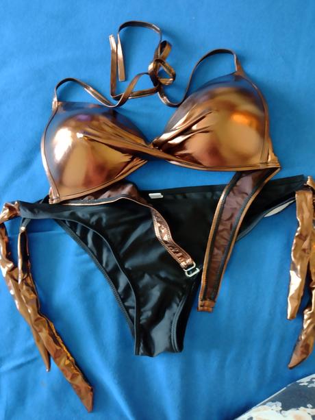 Dámske lesklé bikiny - push xxl, xxl