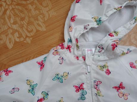 Ľahká šustiaková bundička s motýlikmi, prénatal,98