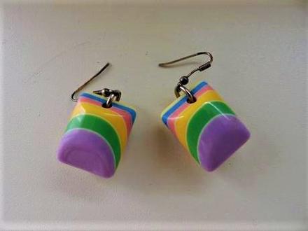 Výrazné letné pestré náušnice, 