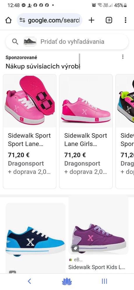 Sidewalk sport tenisky s kolieskom, 34