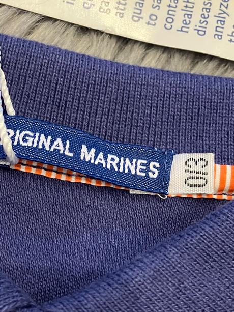 Chlapčenské body s vreckami a macíkom (0-3 mes.), original marines,56