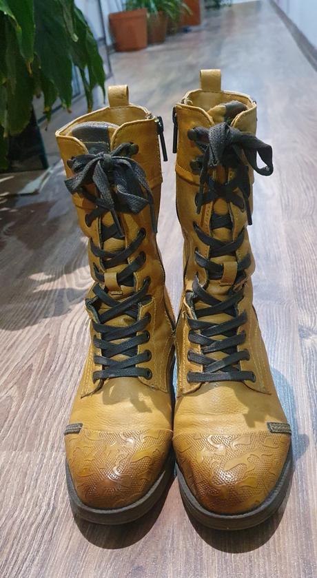 Kožené čižmy i., mustang,37