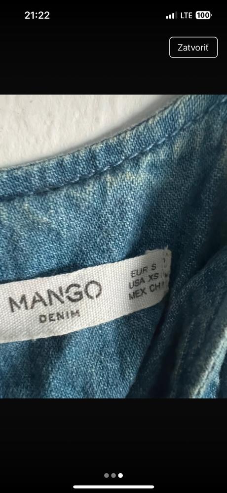 Mango trendy riflove saty riflovina s volanom, mango,s