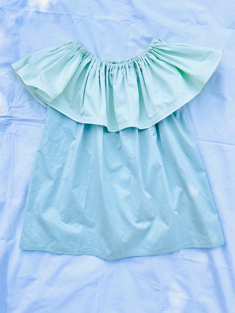 Babydoll off shoulder šaty frolioli, s