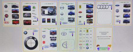 Pracovný zošit - značky áut, 