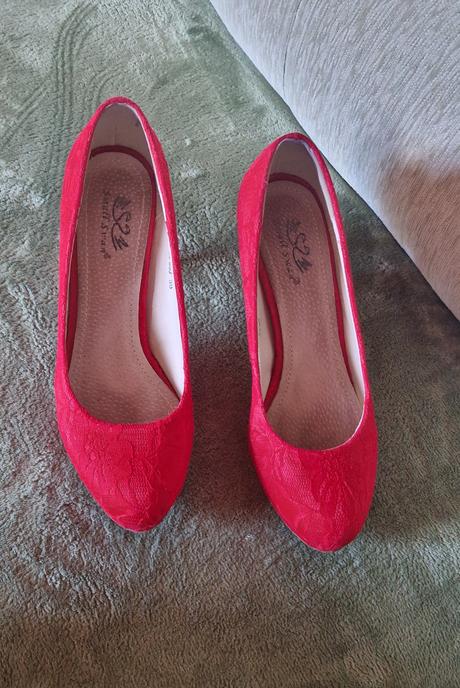 Čipkované lodičky na platforme v.39, 39