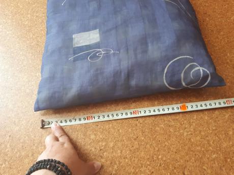 Modra obliecka na vankus geometricke tvary kvety, 