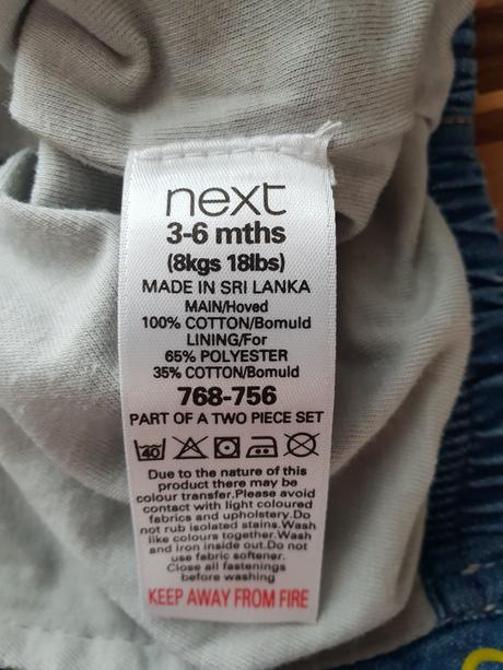 Next riflový overal 68 cm, next,68