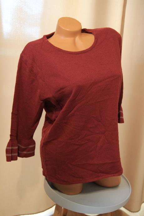 Bordový sveter, xl, xl