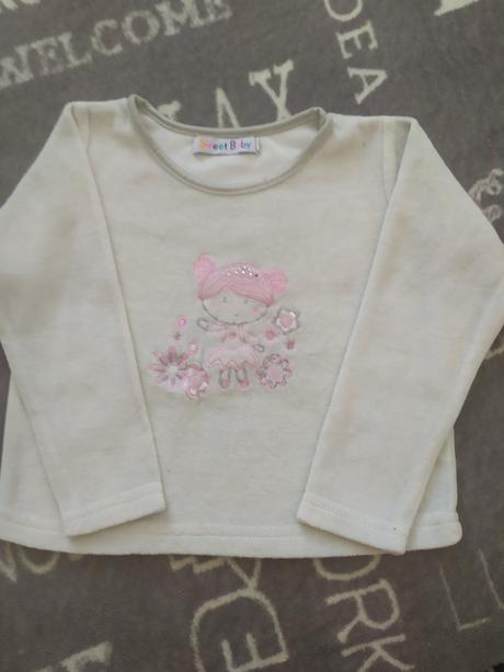 Zamatová mikina, sweet baby,74